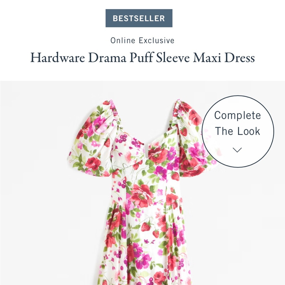 Floral maxi event dress from Abercrombie